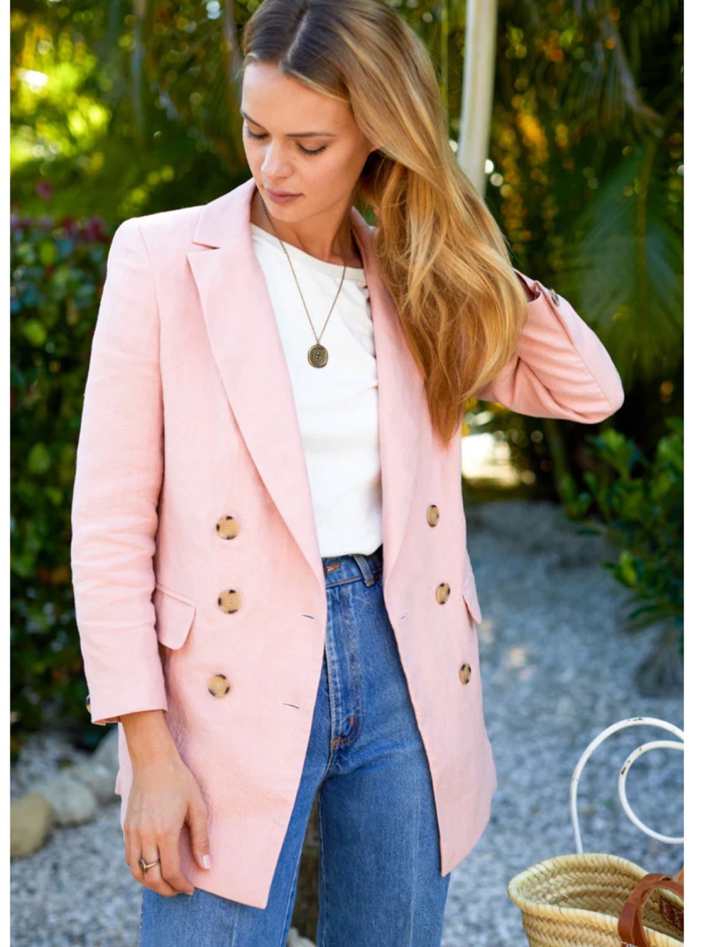 Emerson Fry Lee Jacket - Venice Pink Linen